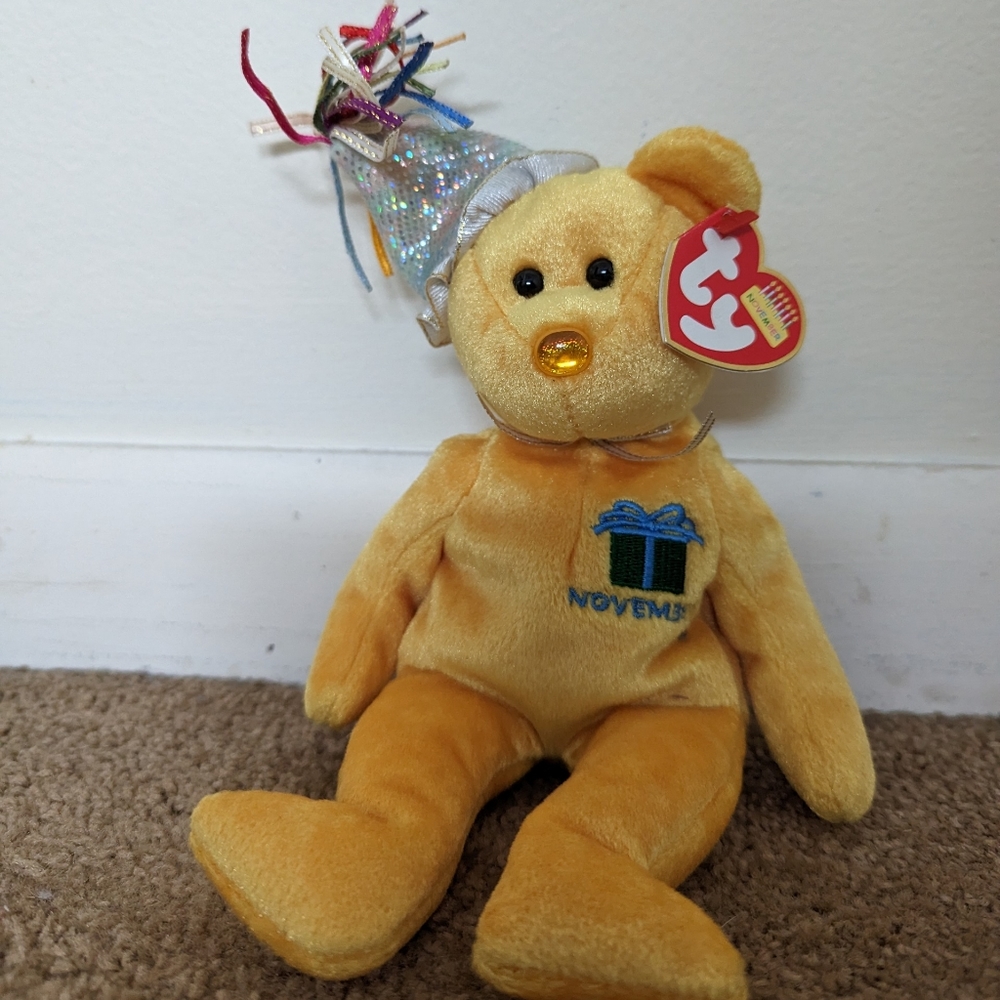November bear Beanie Baby